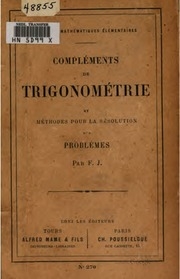 Compléments de trigonométrie et méthodes pour la résolution des problèmes