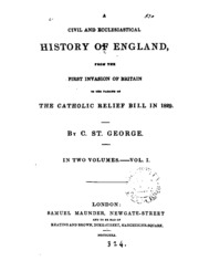 A Civil And Ecclesiastical History Of England, To 1829