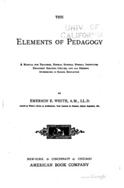 The Elements Of Pedagogy;