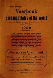 Exchange Rates Of The World, Cours Des Changes Du Monde, Devisen-kurse Der Welt, Verdens Valutakurser. V.1--1914/21-