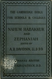 The Books Of Nahum, Habakkuk And Zephaniah