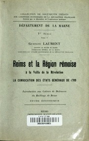 Département de la Marne. Cahiers de doléances pour les Etats généraux 1789