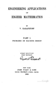 Engineering Applications Of Higher Mathematics