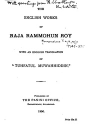 English Works Of Raja Rammohun Roy
