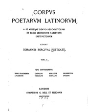 Corpus Poetarum Latinorum A Se Aliisque Denuo Recognitorum Et Brevi Lectionum Varietate Instructorum