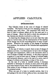 Applied Calculus; Principles And Applications, Essentials For Students And Engineers