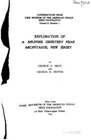 Exploration Of A Munsee Cemetery Near Montague, New Jersey