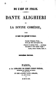 De l'art en Italie. Dante Alighieri et la Divine comédie