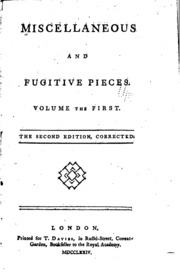 Miscellaneous And Fugitive Pieces