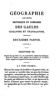 Géographie ancienne historique et comparée des Gaules cisalpine et transalpine, suivie de l'analyse géographique des itinéraires anciens et accompagnée d'un atlas de neuf cartes;
