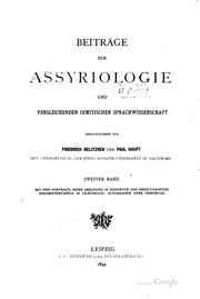 Beiträge zur assyriologie und semitischen sprachwissenschaft