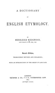 A Dictionary Of English Etymology