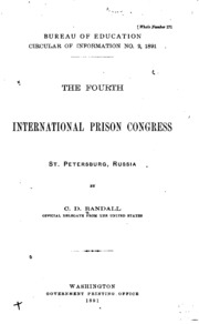 The Fourth International Prison Congress, St. Petersburg, Russia