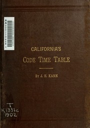 California's Code Time Table; Containing An Alphabetical Arrangement Of The Various Periods Of Time Required By The Code Of Civil Procedure, The Civil Code, The Penal Code, And The Rules Of The Supreme Court Now In Force, In All Actions And Proceedings In