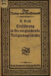 Einführung in die vergleichende religionsgeschichte