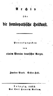 Archiv Fur Die Homoeopathische Heilkunst