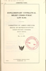 Extraordinary contractual relief under public law 85-804
