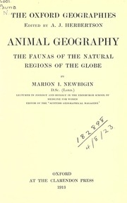 Animal Geography, The Faunas Of The Natural Regions Of The Globe