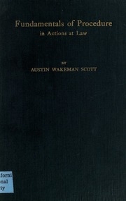Fundamentals Of Procedure In Actions At Law