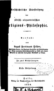 Geschichtliche darstellung der jüdisch-alexandrinischen religions-philosophie