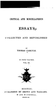 Critical And Miscellaneous Essays