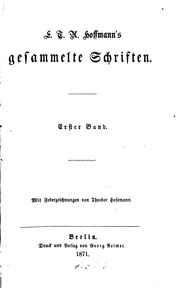 E.t.a. Hoffmann's Gesammelte Schriften