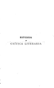 Estudios De Critica Literaria