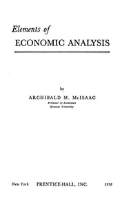 Elements Of Economic Analysis