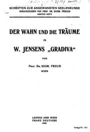 Der Wahn und die Träume in W. Jensens 