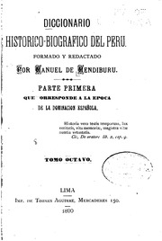 Diccionario historico-biografico del Peru