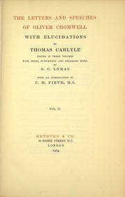 The Letters And Speeches Of Oliver Cromwell Volume 2