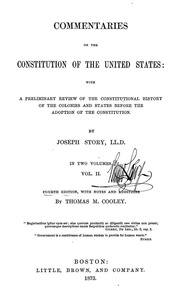 Commentaries On The Constitution Of The United States: