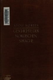 Geschichte Der Nordischen Sprachen, Besonders In Altnordischer Zeit