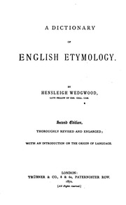 A Dictionary Of English Etymology