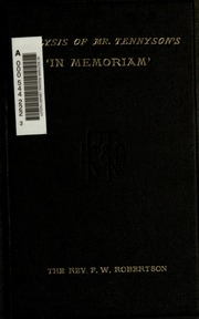 Analysis Of Mr. Tennyson's 