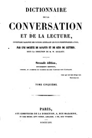 Dictionnaire de la conversation et de la lecture inventaire raisonné des notions générales les plus indispensables à tous