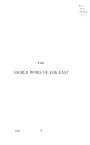 The Sacred Books Of The East