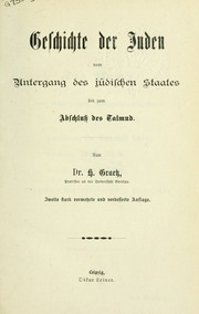 Geschichte der Juden : von den ältesten Zeiten bis auf die Gegenwart