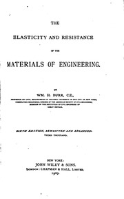 The Elasticity And Resistance Of The Materials Of Engineering