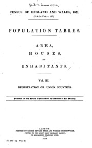 تعداد إنجلترا وويلز ، 1871: (33 و 34 فيكت. ج .107.) ...