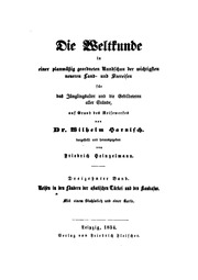 Die weltkunde in einer planmässig geordneten rundschau der wichtigsten neueren land- und seereisen für das jünglingsalter und die gebildeteren aller stände