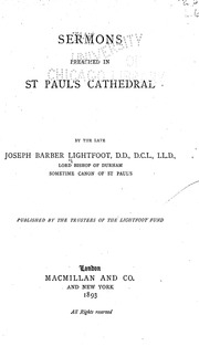 Sermons Preached In St. Paul's Cathedral