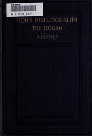 God's Dealings With The Negro