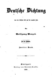 Deutsche Dichtung von der ältesten bis auf die neueste Zeit