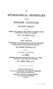 An Etymological Dictionary Of The English Language