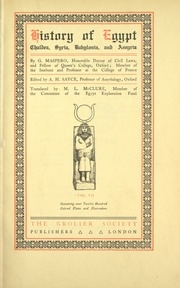 History Of Egypt, Chaldea, Syria, Babylonia, And Assyria Volume 7