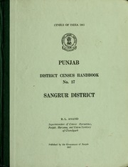 District Census Handbook, Punjab