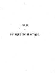 Cours de physique mathématique