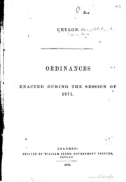 The Acts Of Ceylon: Regulations, Ordinances, Etc