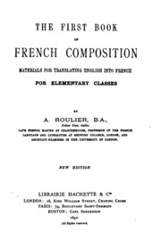 The First Book Of French Composition ...